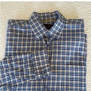 Robert Talbott Men's Blue Plaid Shirt